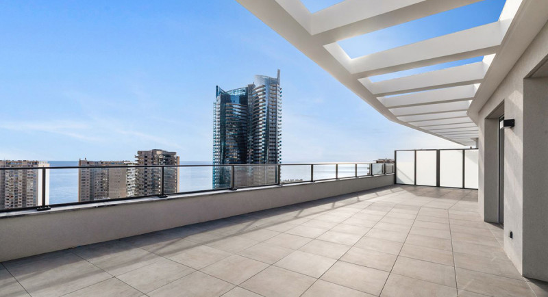 Ejendomme i Frankrig, Beausoleil, Monaco, Den Franske Riviera, lejlighed, penthouse, havudsigt, terrasse