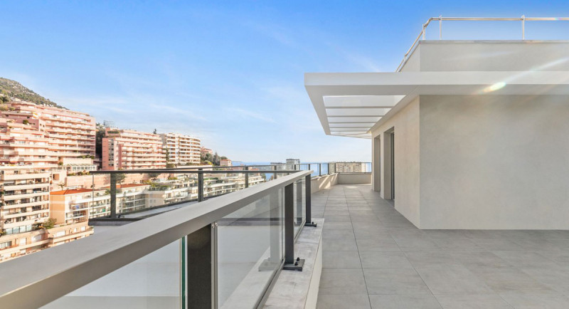Ejendomme i Frankrig, Beausoleil, Monaco, Den Franske Riviera, lejlighed, penthouse, havudsigt, terrasse