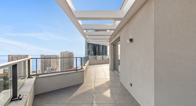 Ejendomme i Frankrig, Beausoleil, Monaco, Den Franske Riviera, lejlighed, penthouse, havudsigt, terrasse