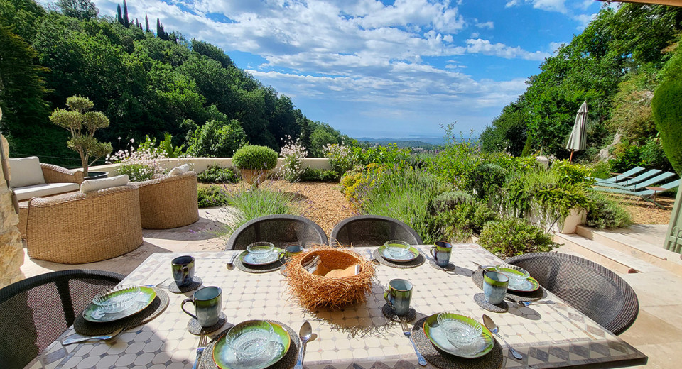 Vence, Côte d'Azur, maison, Villa de prestige avec vue mer panoramique, jardin paysager, terrasses, 6 chambres et 6 salles de bains