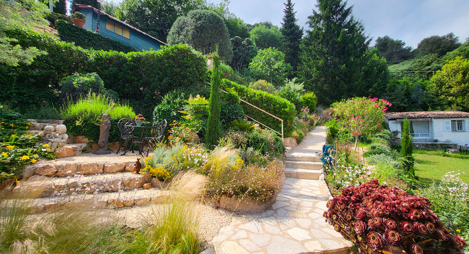 Vence, Côte d'Azur, maison, Villa de prestige avec vue mer panoramique, jardin paysager, terrasses, 6 chambres et 6 salles de bains
